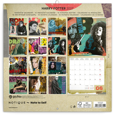 Grid calendar Harry Potter 2027, 30 x 30 cm
