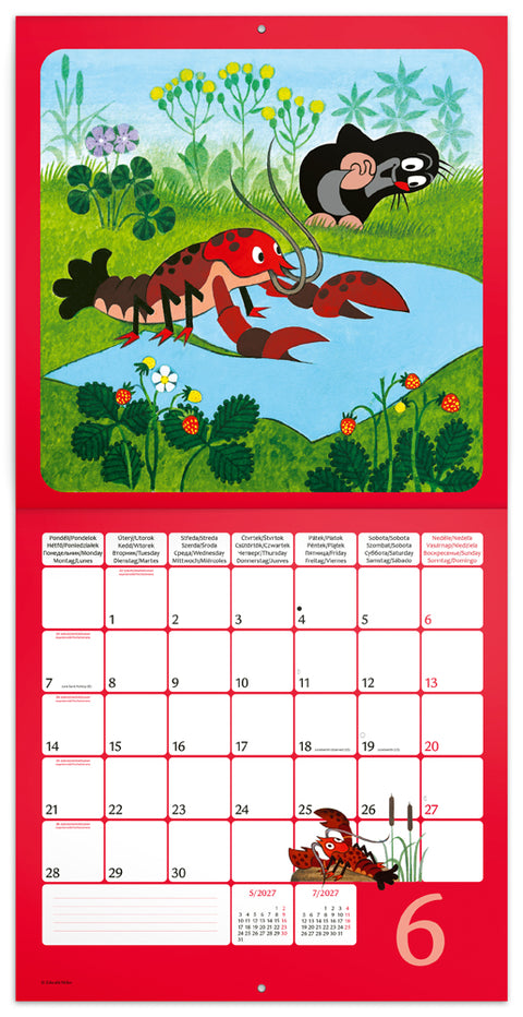 Grid calendar The Little Mole 2027, 30 x 30 cm