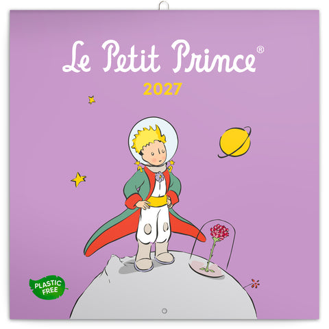 Grid calendar Le Petit Prince 2027, PLASTIC FREE, 30 x 30 cm