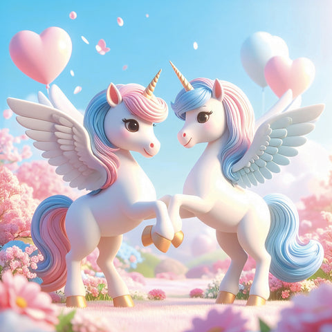 Grid calendar Happy Unicorns 2027, 30 x 30 cm