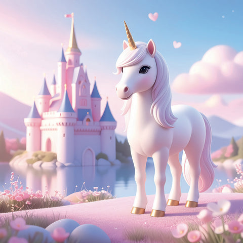 Grid calendar Happy Unicorns 2027, 30 x 30 cm