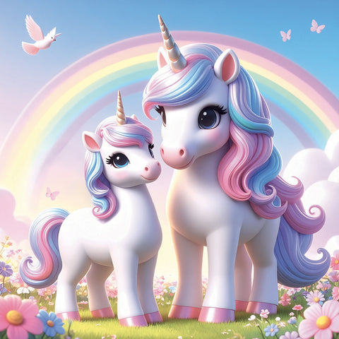 Grid calendar Happy Unicorns 2027, 30 x 30 cm