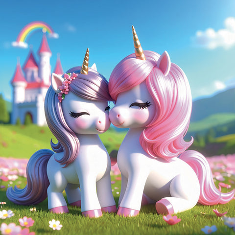 Grid calendar Happy Unicorns 2027, 30 x 30 cm