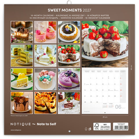 Grid calendar Sweet Moments 2027, 30 x 30 cm