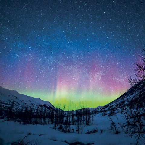 Grid calendar Aurora Borealis 2027, 30 x 30 cm