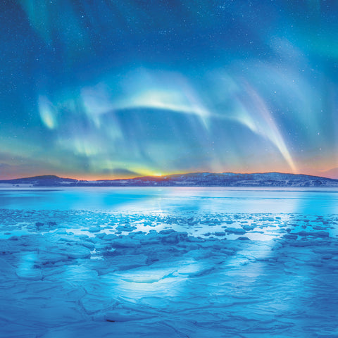 Grid calendar Aurora Borealis 2027, 30 x 30 cm