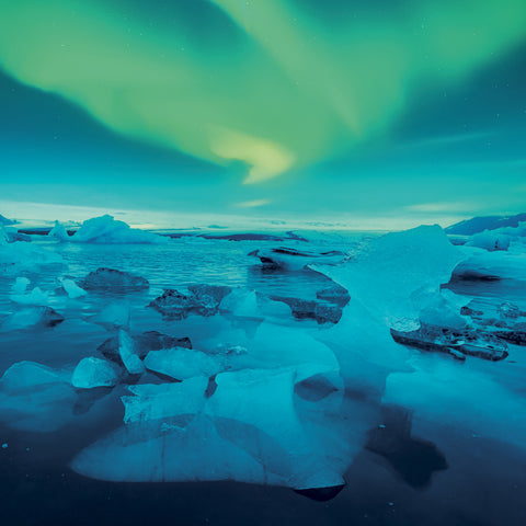 Grid calendar Aurora Borealis 2027, 30 x 30 cm