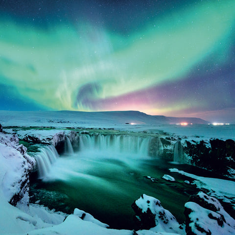 Grid calendar Aurora Borealis 2027, 30 x 30 cm