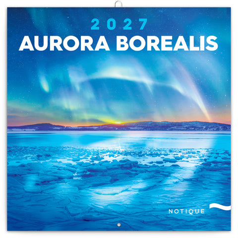 Grid calendar Aurora Borealis 2027, 30 x 30 cm