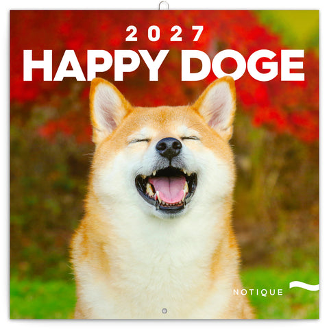 Grid calendar Happy Doge 2027, 30 x 30 cm
