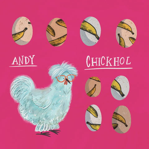 Grid calendar Chicken Artists 2027, 30 x 30 cm