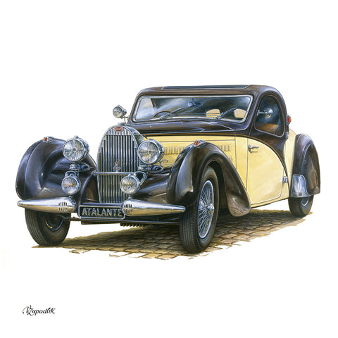 Grid calendar Classic Cars – Václav Zapadlík 2027, PLASTIC FREE, 30 x 30 cm