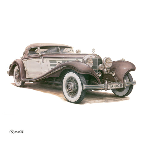 Grid calendar Classic Cars – Václav Zapadlík 2027, PLASTIC FREE, 30 x 30 cm