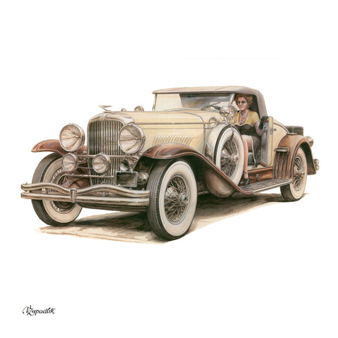 Grid calendar Classic Cars – Václav Zapadlík 2027, PLASTIC FREE, 30 x 30 cm