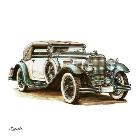 Grid calendar Classic Cars – Václav Zapadlík 2027, PLASTIC FREE, 30 x 30 cm
