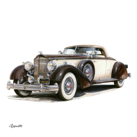 Grid calendar Classic Cars – Václav Zapadlík 2027, PLASTIC FREE, 30 x 30 cm