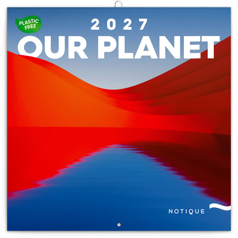 Grid calendar Our Planet 2027, PLASTIC FREE, 30 x 30 cm