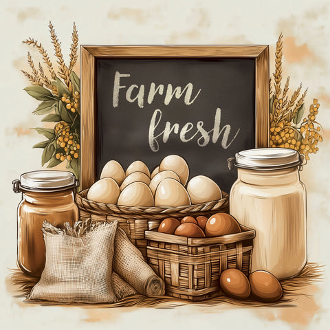 Grid calendar Farmer’s Market 2027, PLASTIC FREE, 30 x 30 cm
