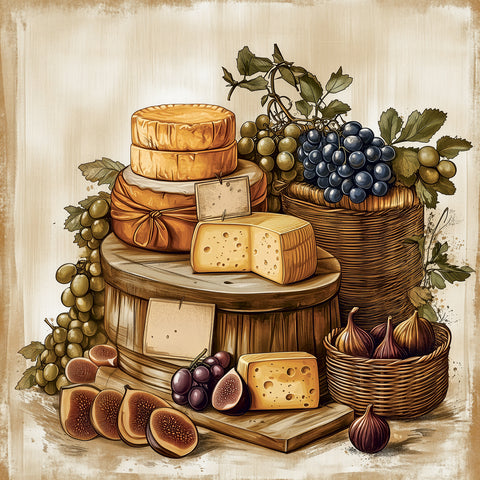 Grid calendar Farmer’s Market 2027, PLASTIC FREE, 30 x 30 cm