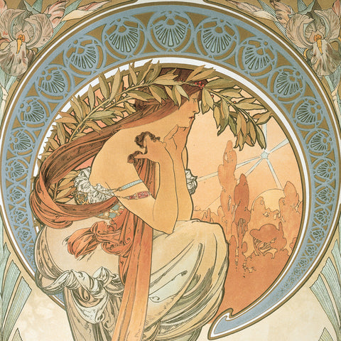 Grid calendar Alphonse Mucha 2027, 20 x 20 cm