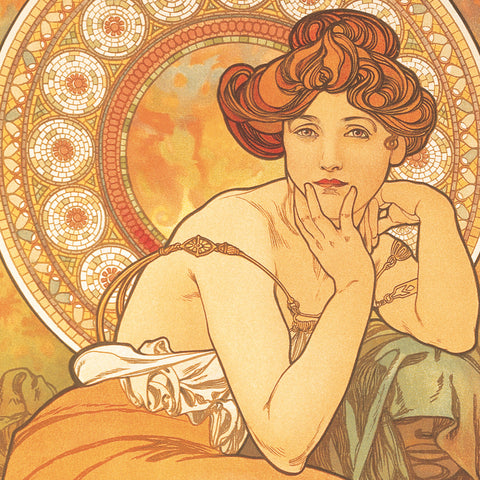 Grid calendar Alphonse Mucha 2027, 20 x 20 cm