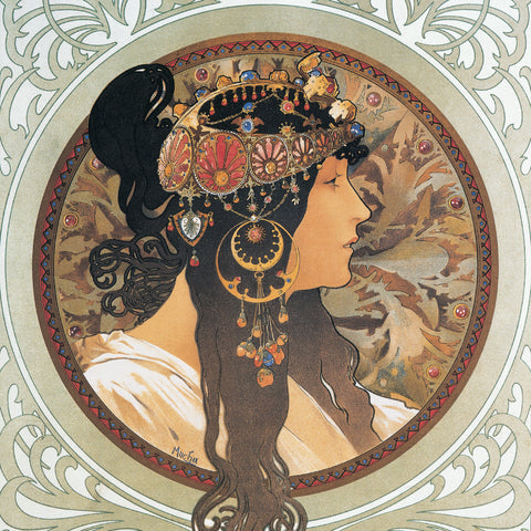 Grid calendar Alphonse Mucha 2027, 20 x 20 cm