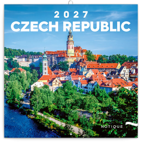 Grid calendar Czech Republic 2027, 20 x 20 cm