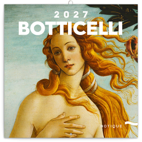 Grid calendar Sandro Botticelli 2027, 30 x 30 cm