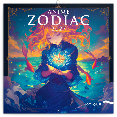 Grid calendar Anime Zodiac 2027, 30 x 30 cm