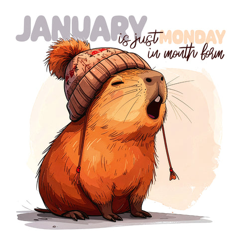 Grid calendar Cheeky Capybaras 2027, 30 x 30 cm